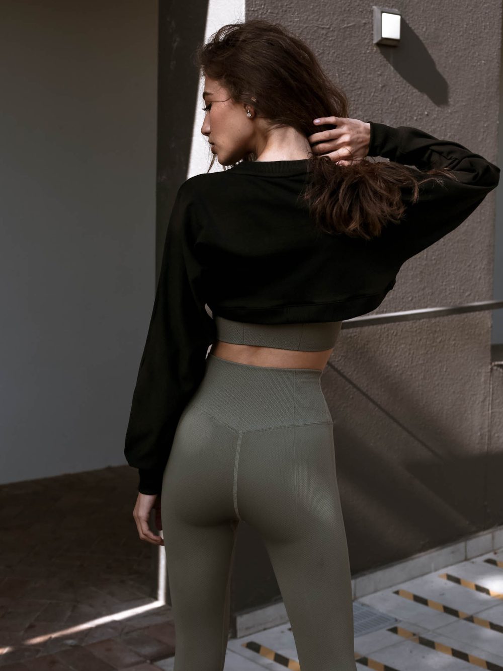 ALESSIA Terry Knit Pullover Shrug - Black - Image 3