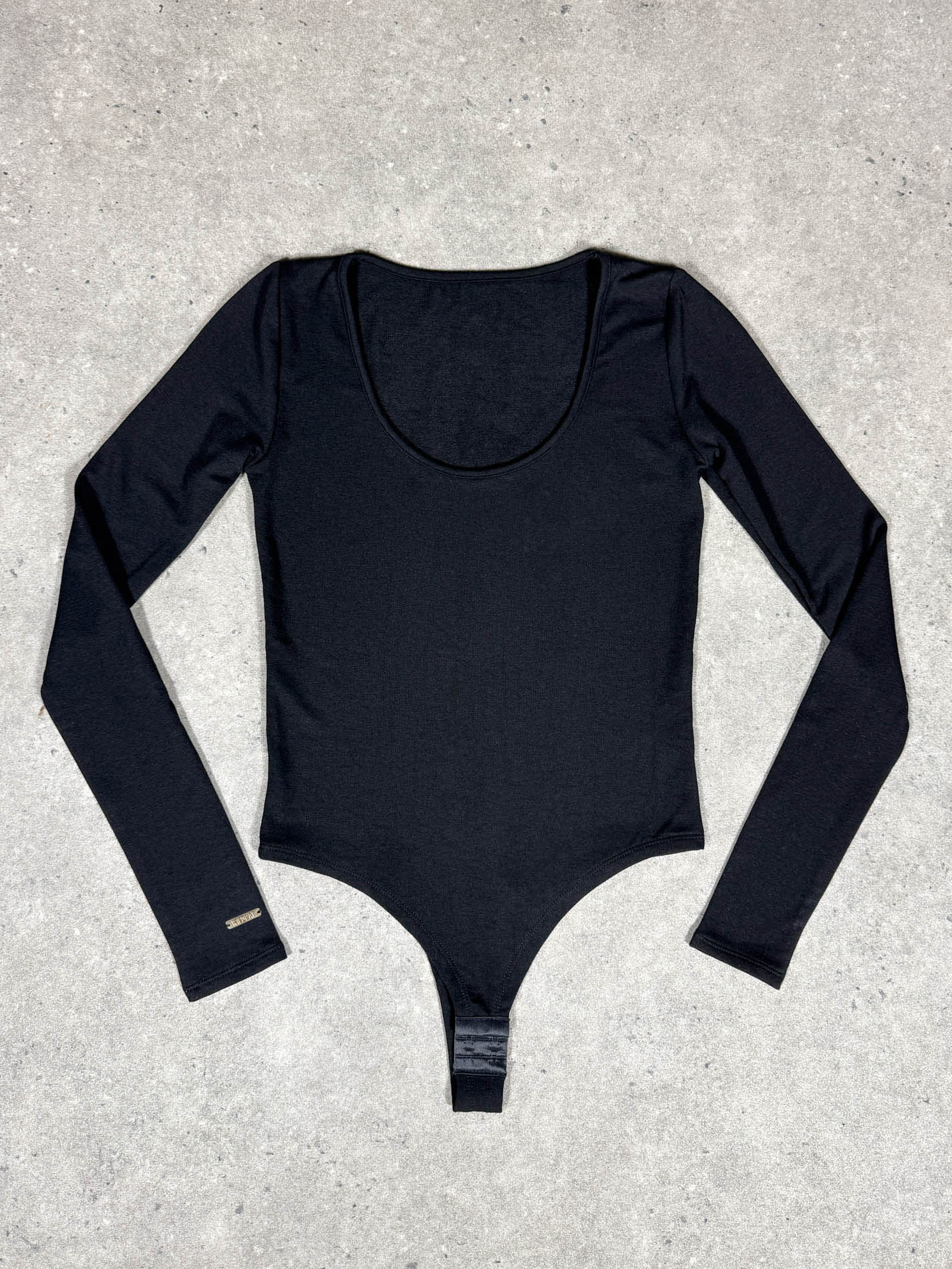 WILDCAT Luxe Stretch Lounge Scoop Bodysuit - Black