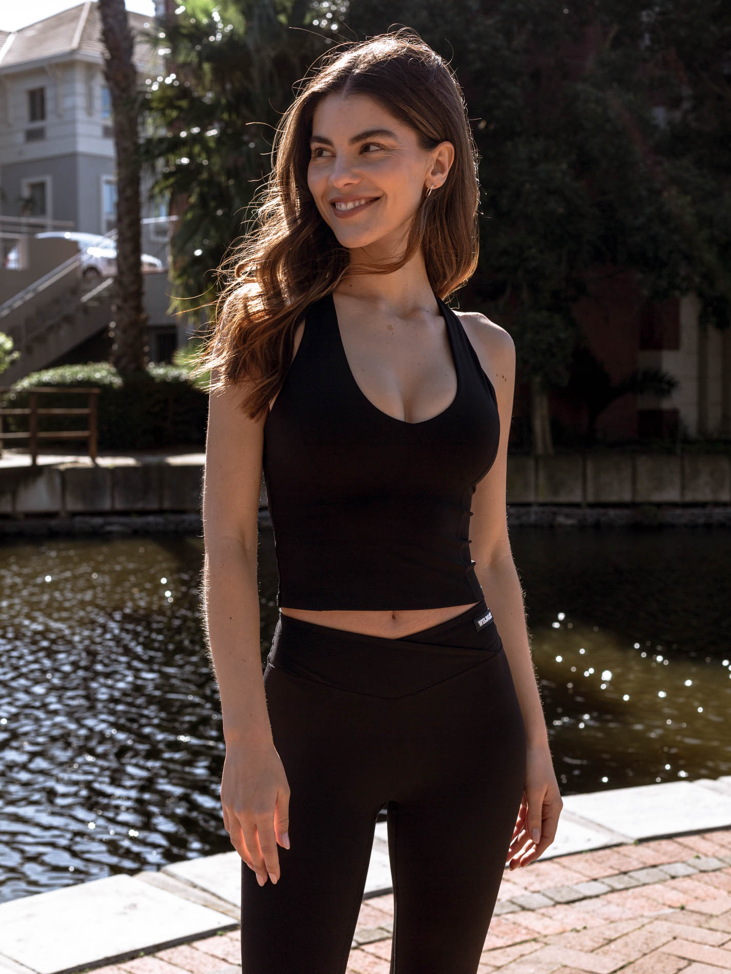 VIOLA *BodyLux* Racer Back Sports Top - Black
